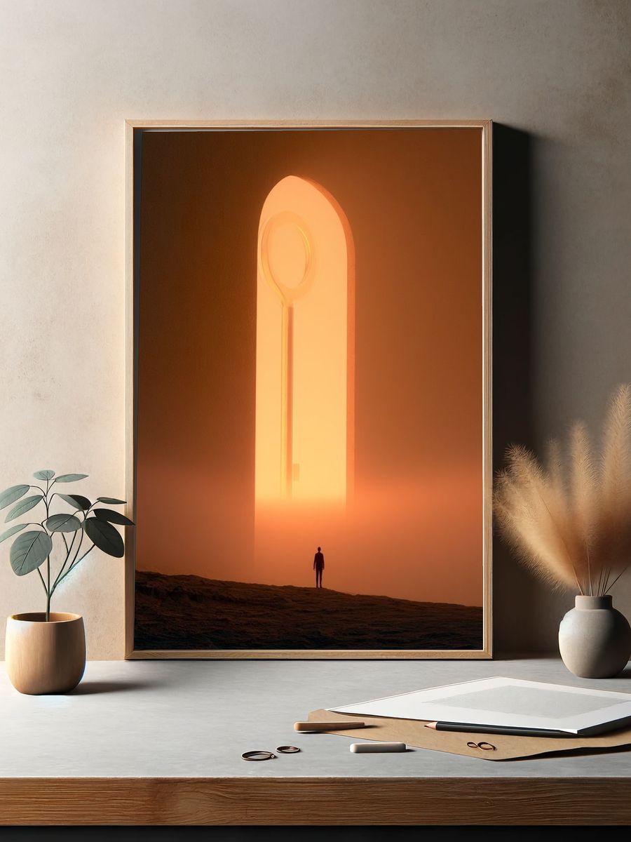 Surreal Portal Landscape Print. — room view 2