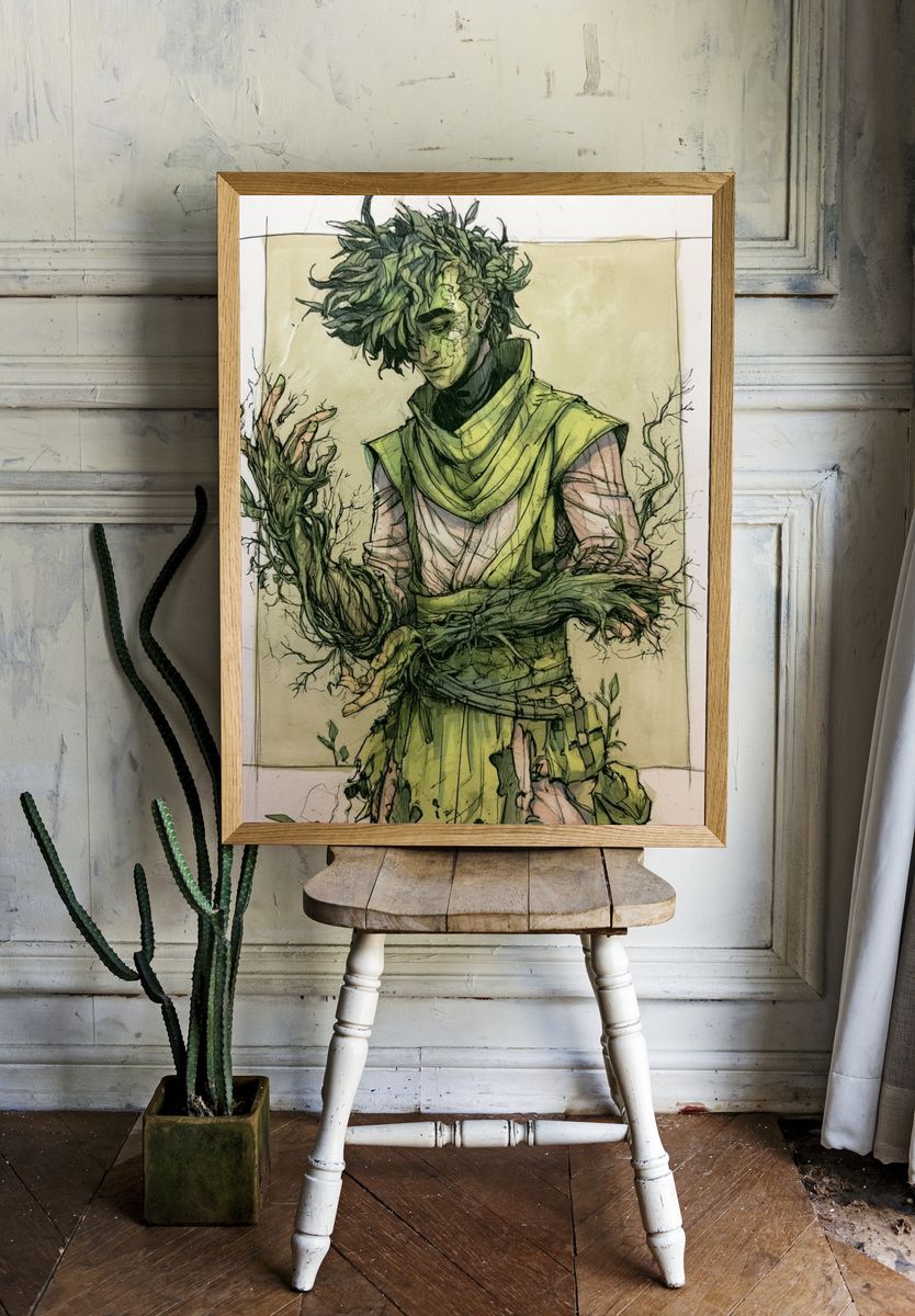 Forest Spirit Character Illustration Poster. room preview