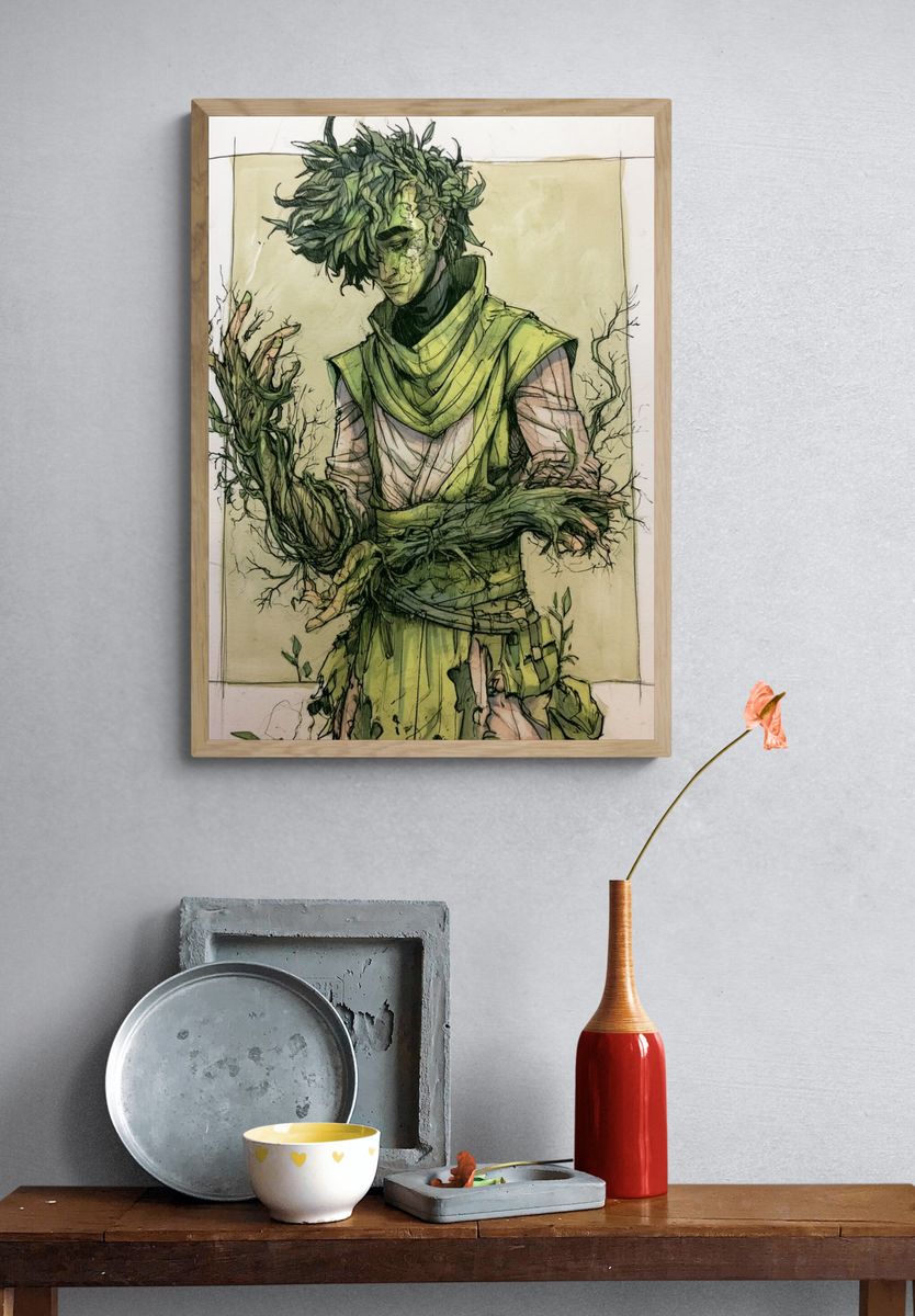 Forest Spirit Character Illustration Poster. — room view 3