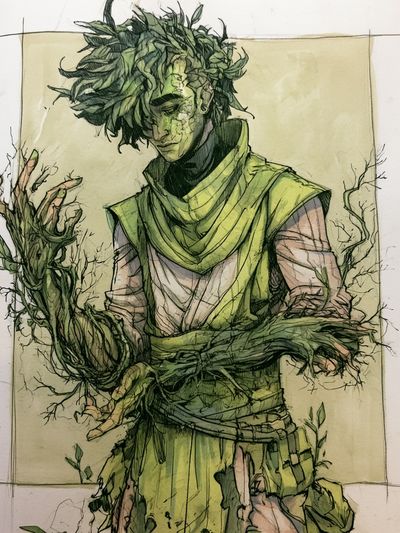 Forest Spirit Character Illustration Poster.