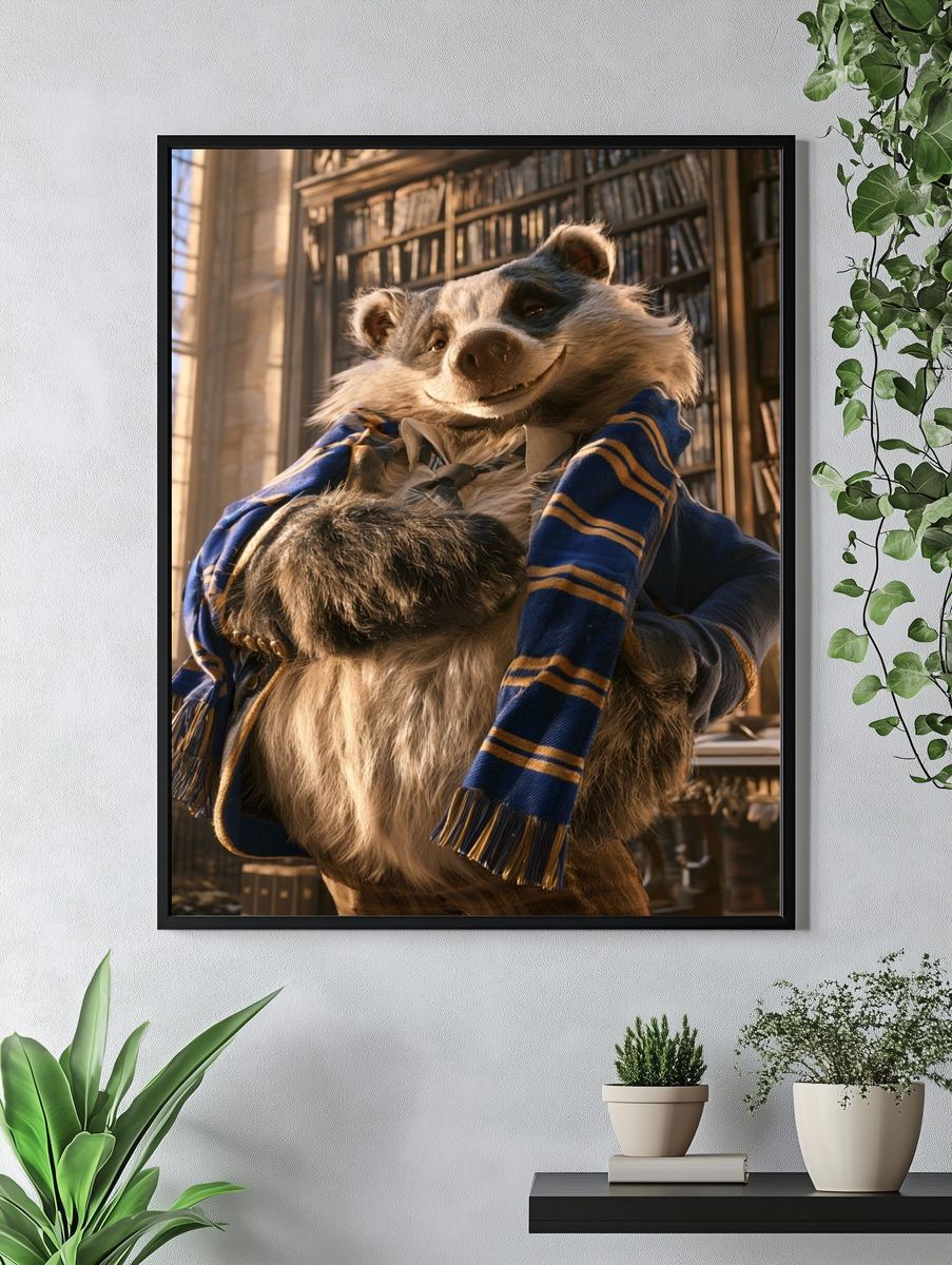Wizard Raccoon Portrait Poster. — room view 4