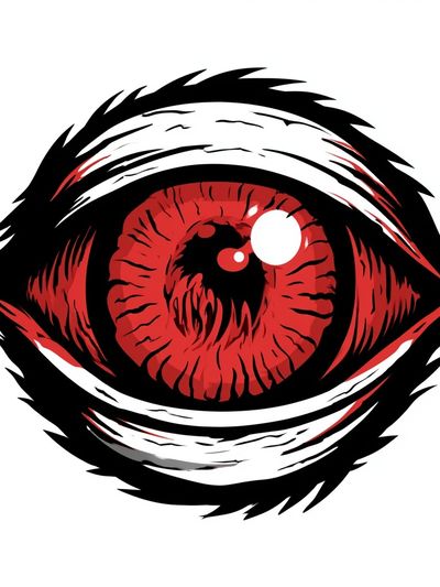Red Eye Illustration Poster. poster