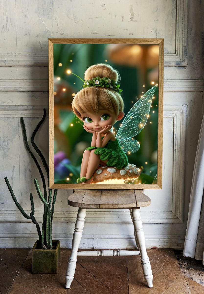 Forest Fairy Illustration Poster. — room view 1
