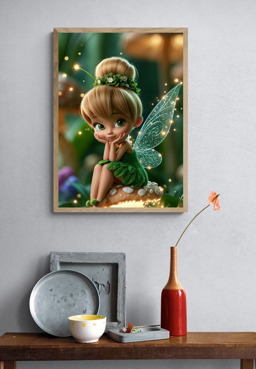 Forest Fairy Illustration Poster. — room view 3