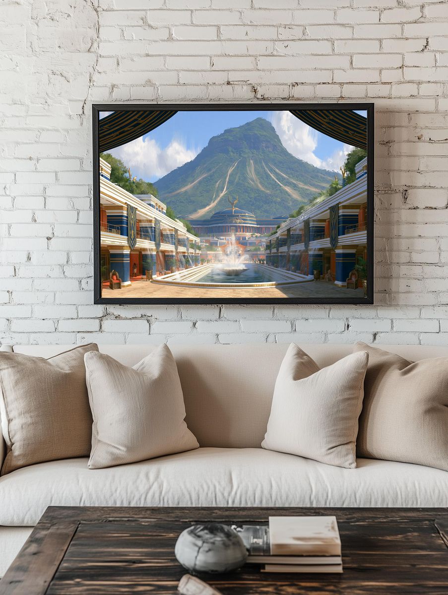 Mythic Mountain Palace Poster. room preview