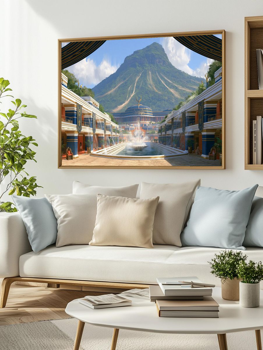 Mythic Mountain Palace Poster. — room view 2