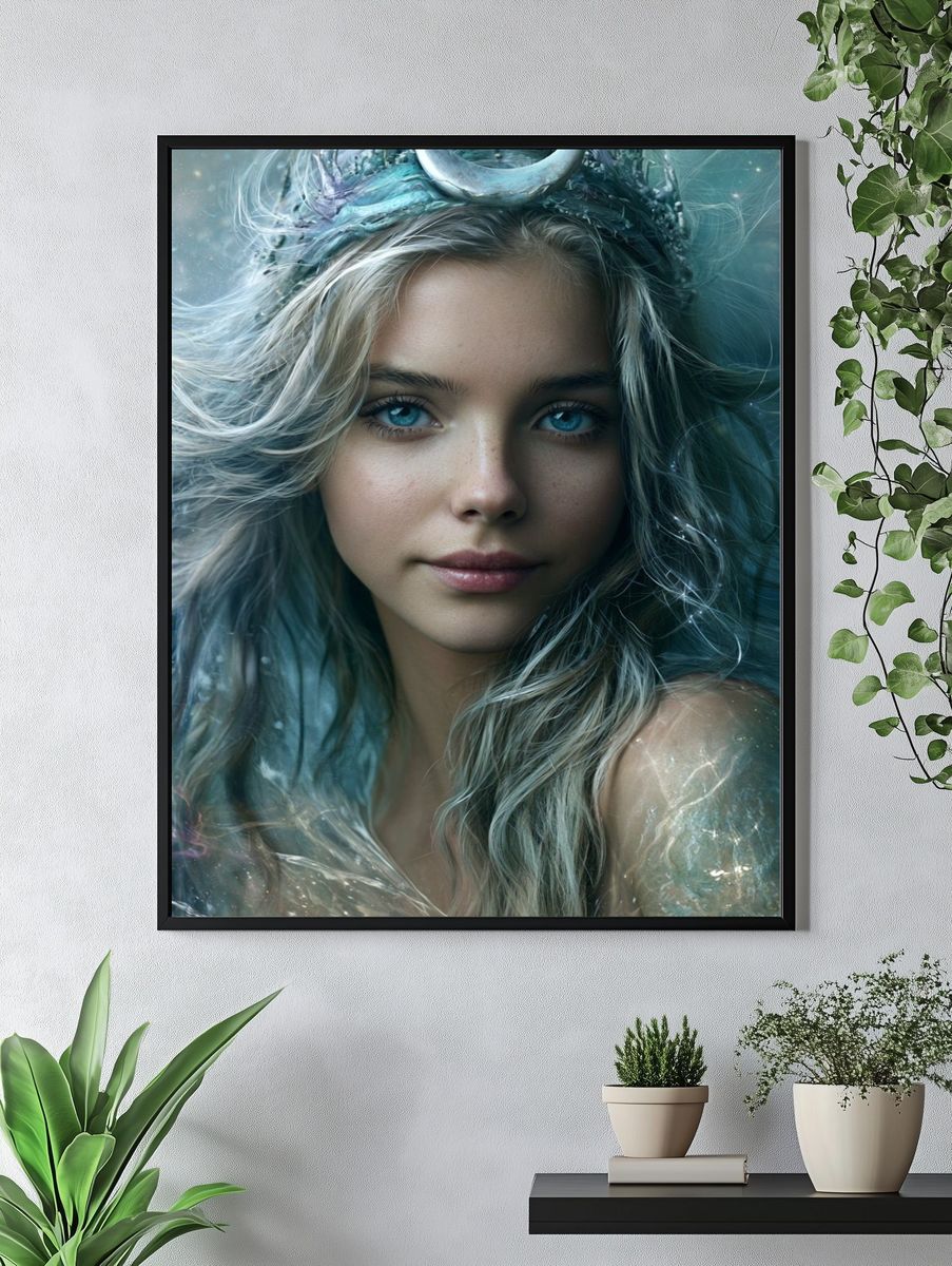 Celestial Woman Portrait Print. — room view 4