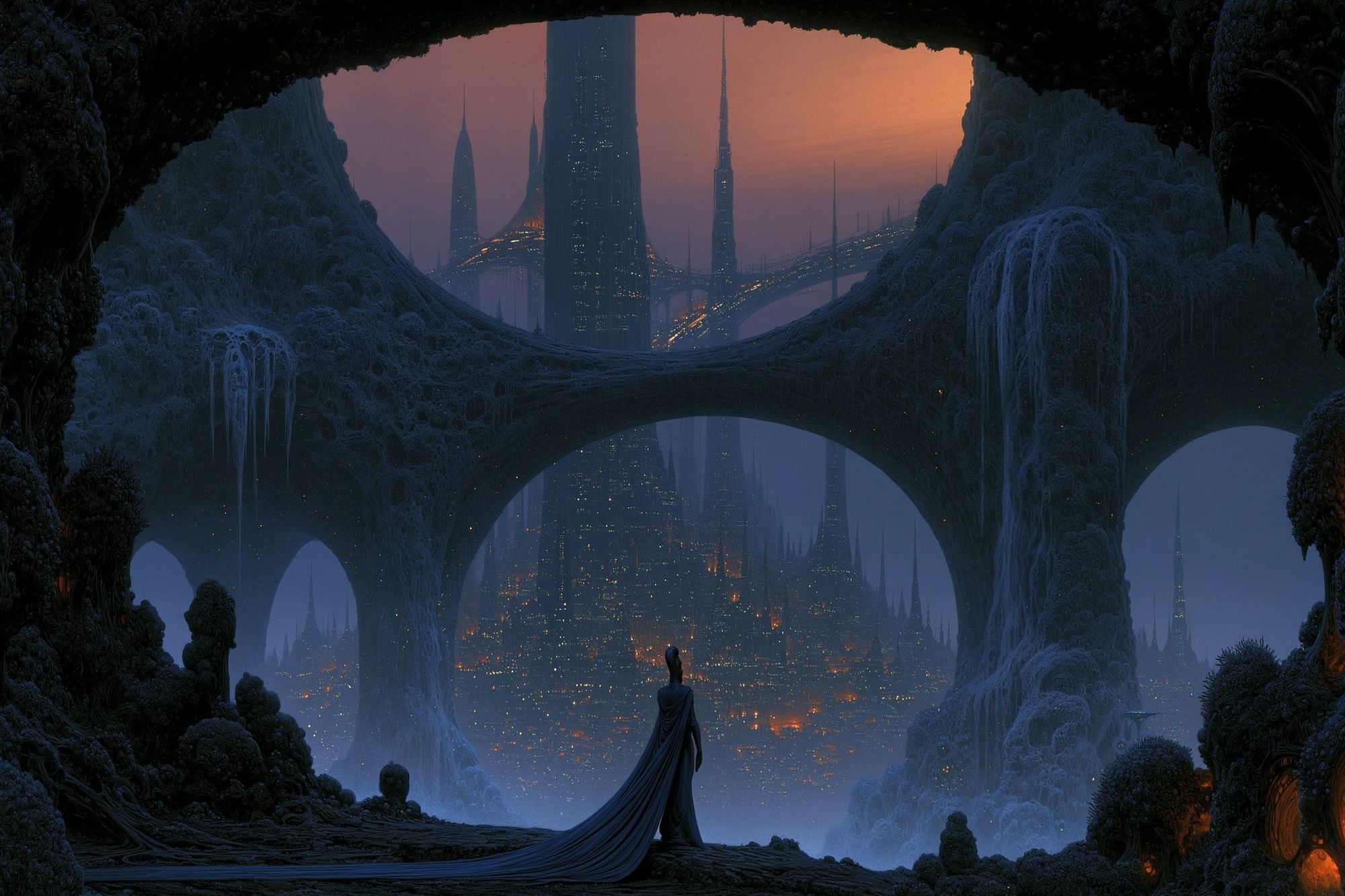 Futuristic Cityscape — Sci-Fi Print. poster — illustration art