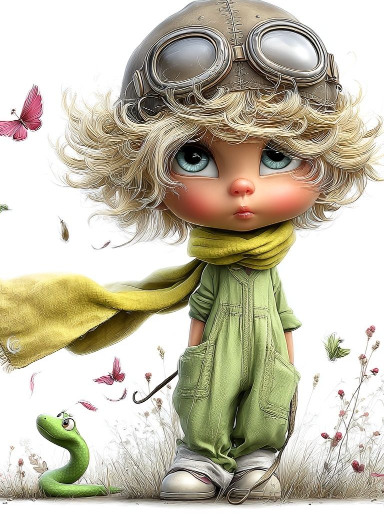 Whimsical Aviator Child Illustration Poster. poster — illustration art