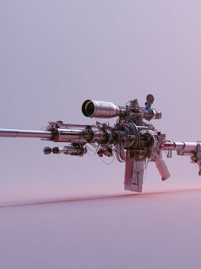 Futuristic Rifle Digital Art Print.