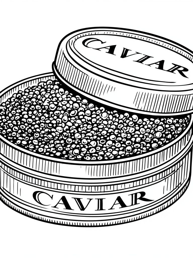 Caviar Tin Illustration Poster. poster detail