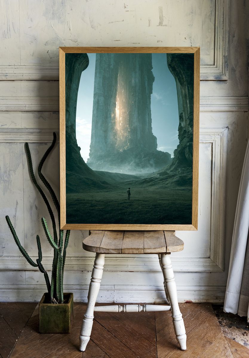 Sci-Fi Monolith Landscape Poster. room preview