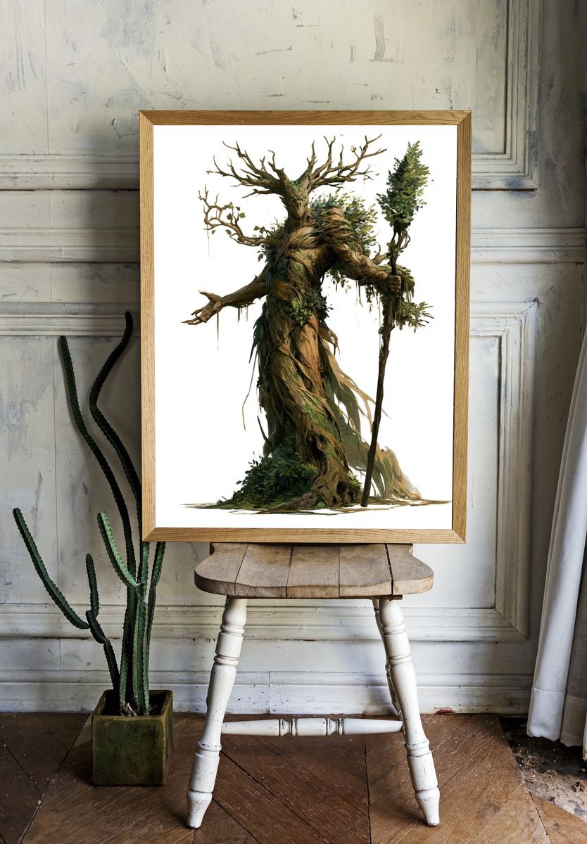 Tree Guardian Illustration Poster. room preview