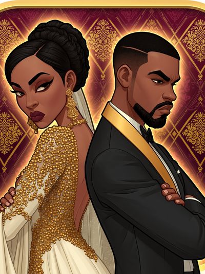 Elegant Couple Portrait Print.