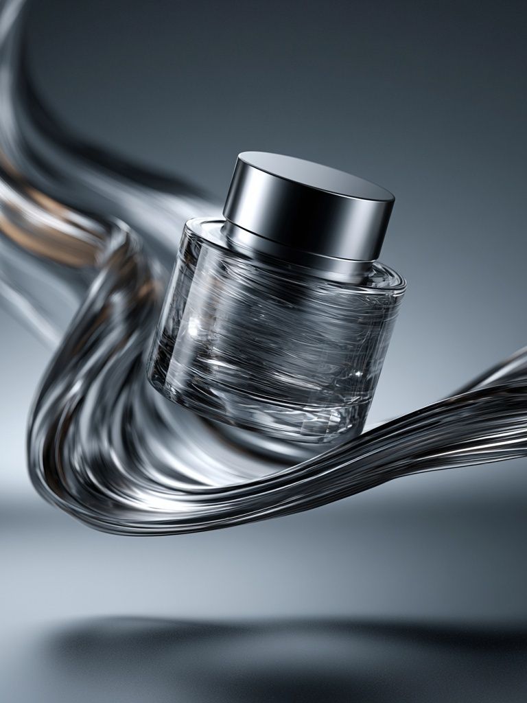 Abstract Glass Perfume Bottle Print. poster detail