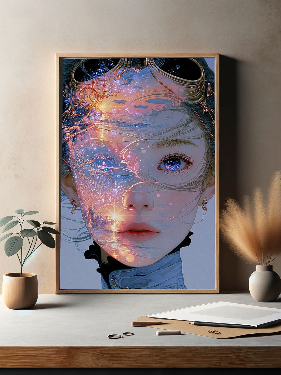 Cybersecurity Spider Illustration Poster. — room view 2