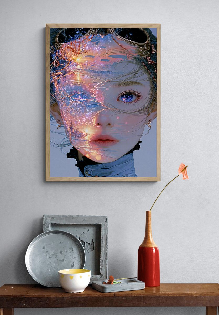 Cybersecurity Spider Illustration Poster. — room view 3