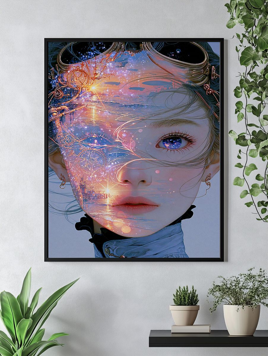 Cybersecurity Spider Illustration Poster. — room view 4
