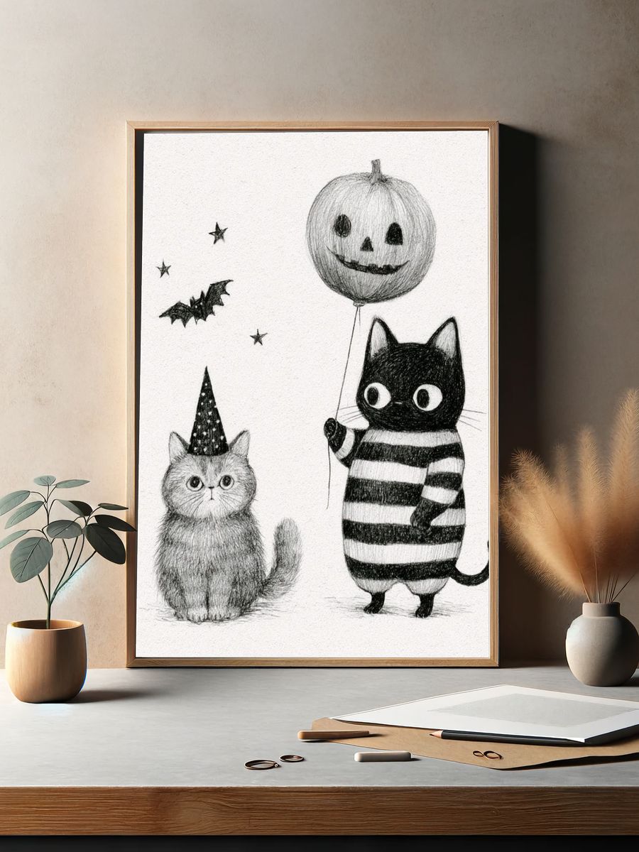 Candy Violin Performer Illustration Poster. — room view 2