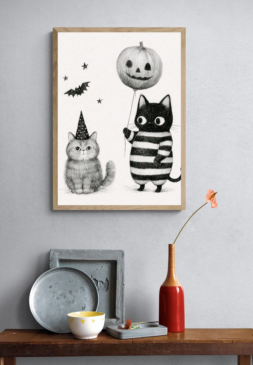 Candy Violin Performer Illustration Poster. — room view 3