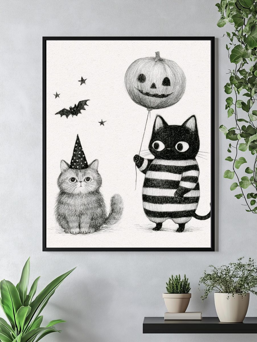 Candy Violin Performer Illustration Poster. — room view 4