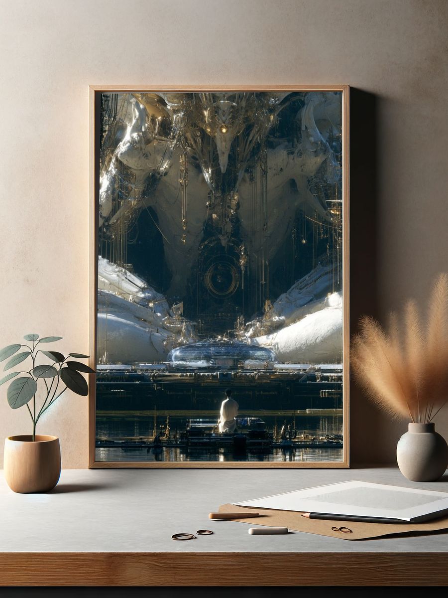Surreal Cosmic Temple Poster. — room view 2