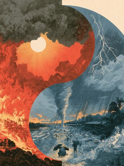 Yin Yang Storm Poster.