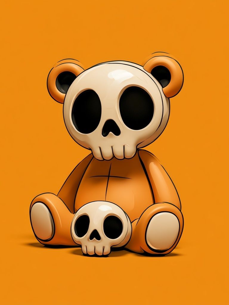 Skull Bear Illustration Poster. poster — illustration art