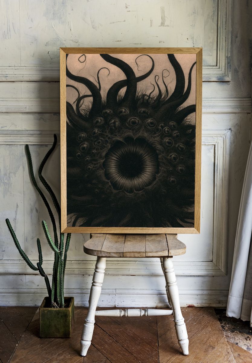 Eldritch Eye Bloom Poster. — room view 1