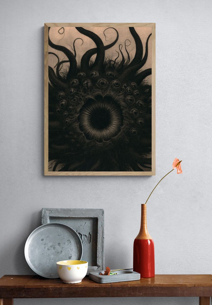 Eldritch Eye Bloom Poster. — room view 3