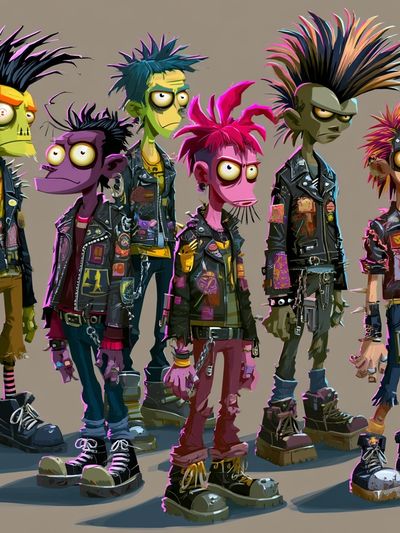 Punk Cartoon Band Poster.