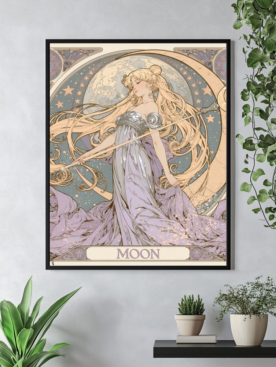 Moon Goddess Art Nouveau Poster. — room view 4