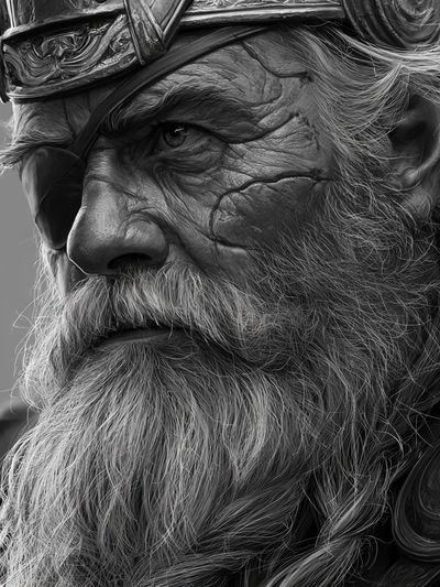 Viking Warrior Portrait Print.