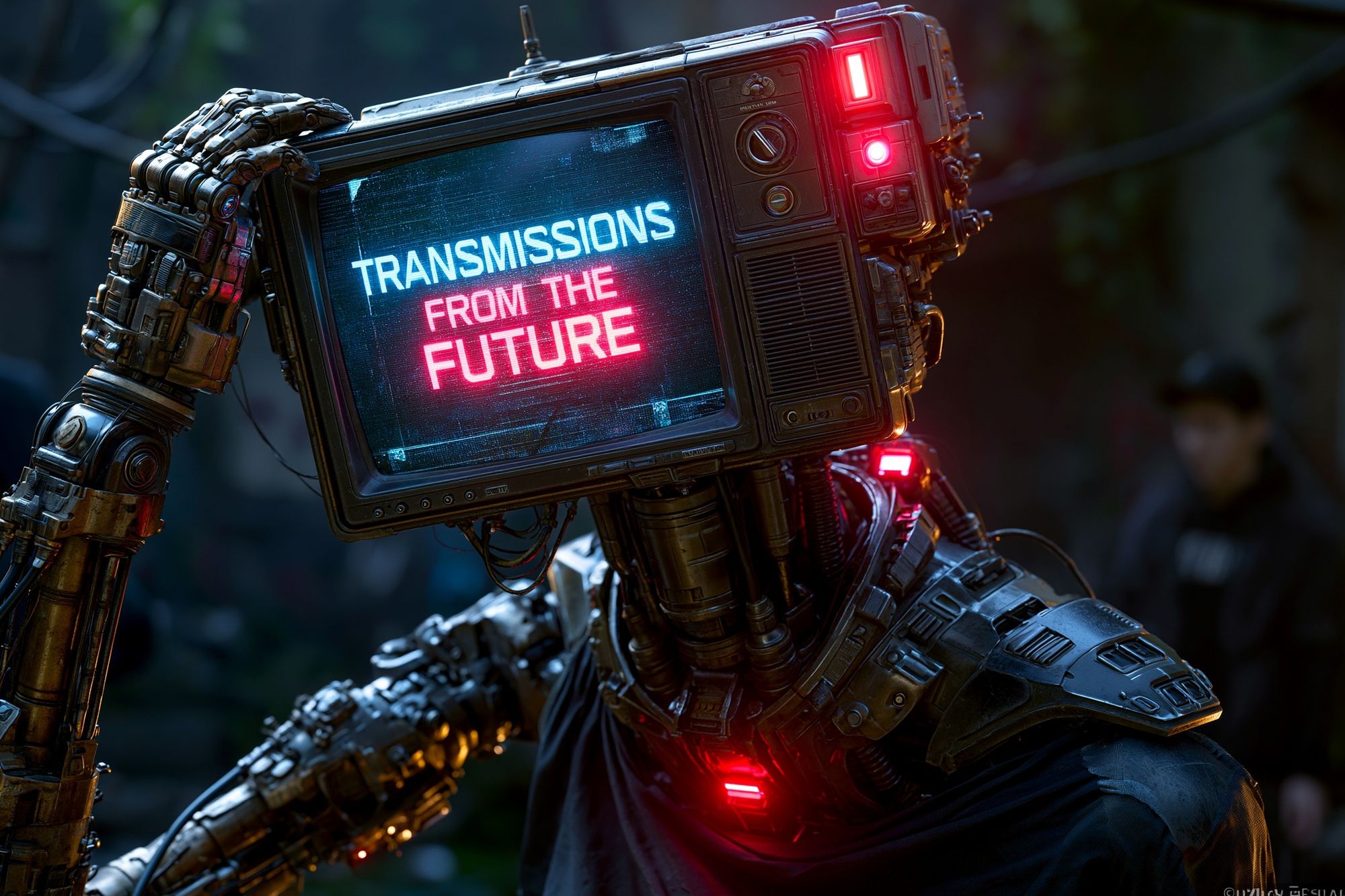 Cyberpunk TV Head Poster. poster detail