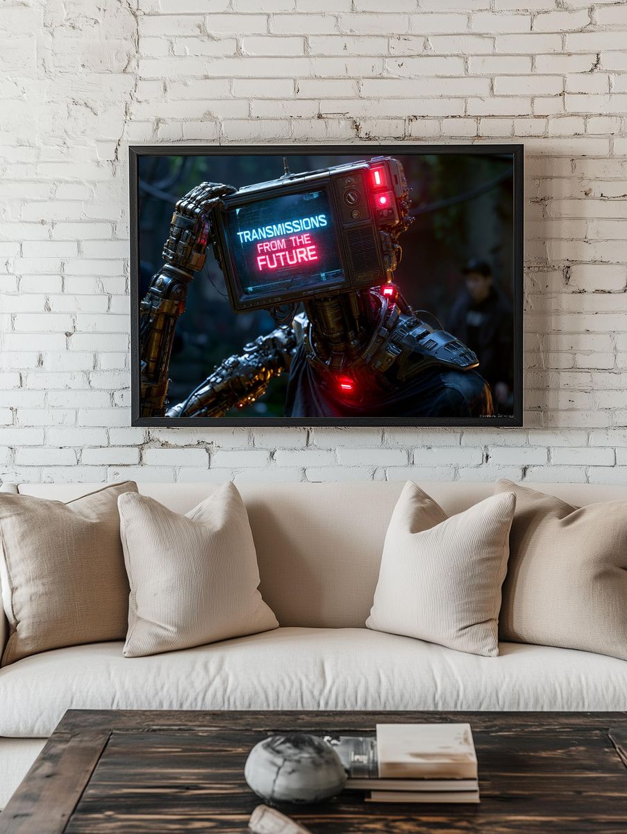 Cyberpunk TV Head Poster. room preview