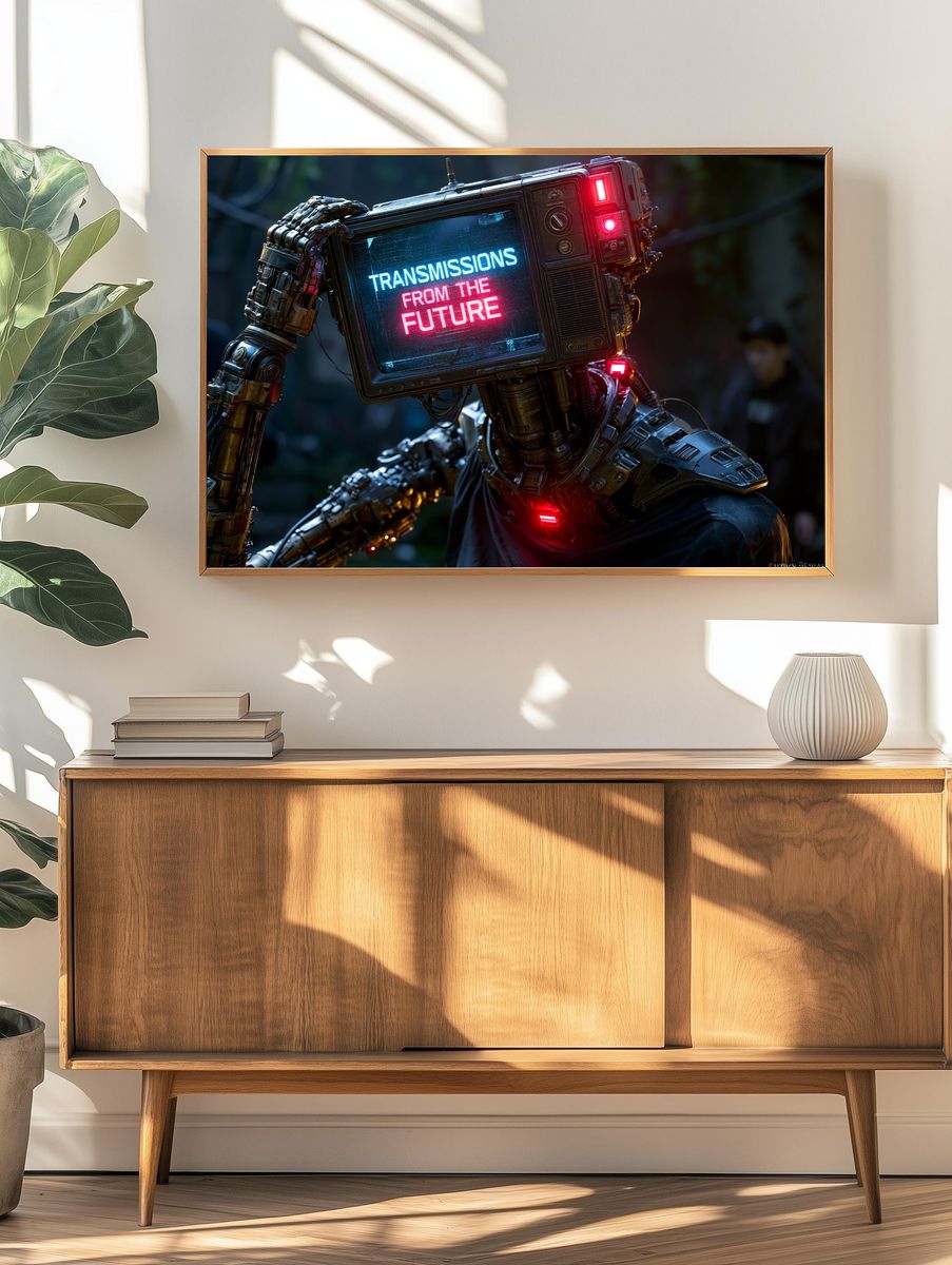 Cyberpunk TV Head Poster. — room view 3