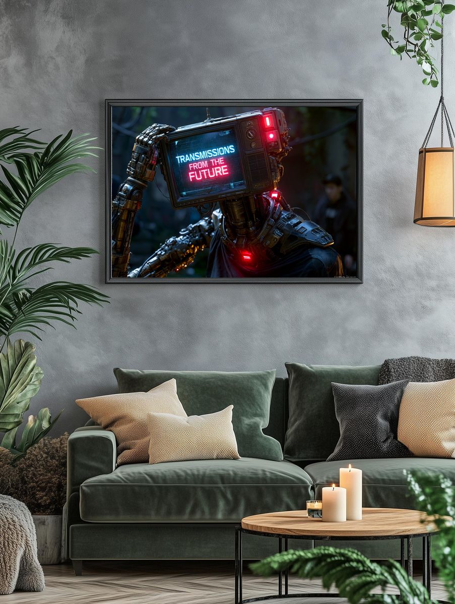 Cyberpunk TV Head Poster. — room view 4