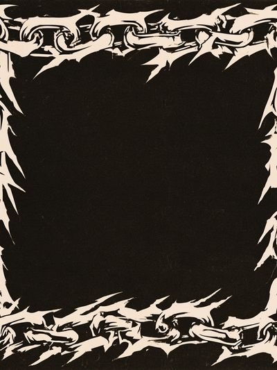 Chain Frame Black-White Poster.