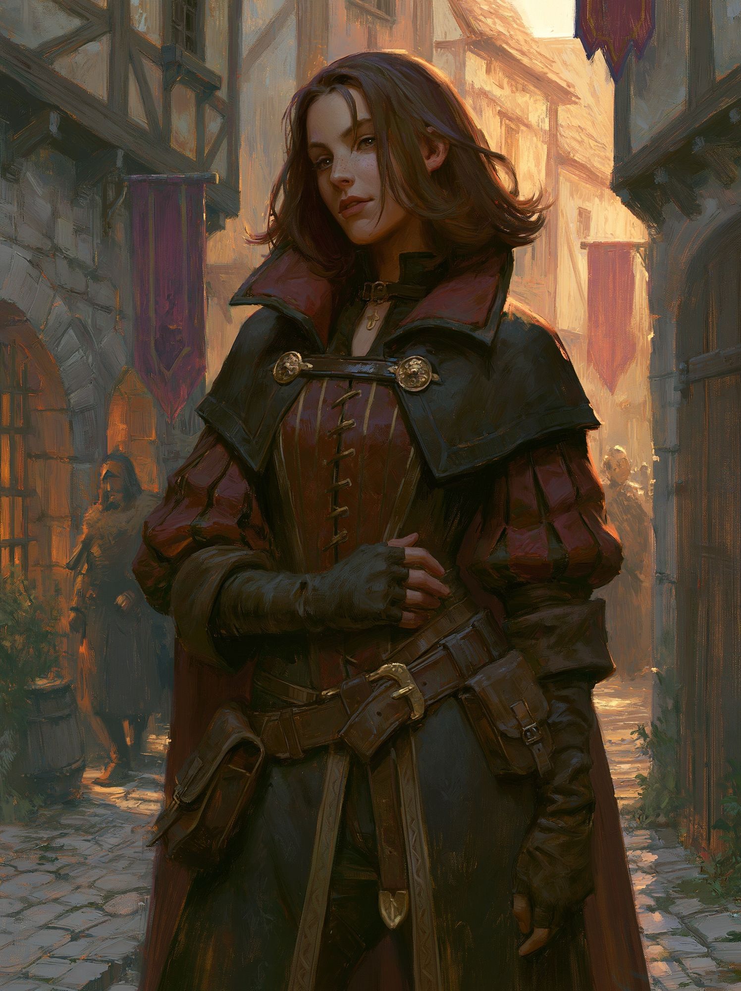Medieval Warrior Portrait Print. poster detail