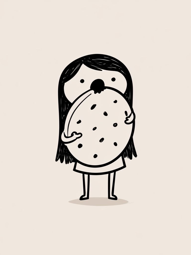 Cookie Girl Cartoon Poster. poster — illustration art