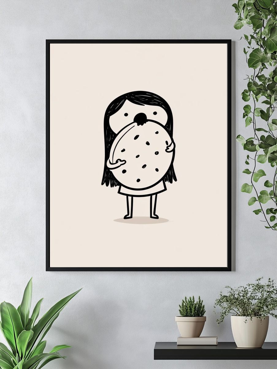 Cookie Girl Cartoon Poster. — room view 4