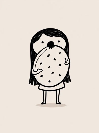 Cookie Girl Cartoon Poster. poster