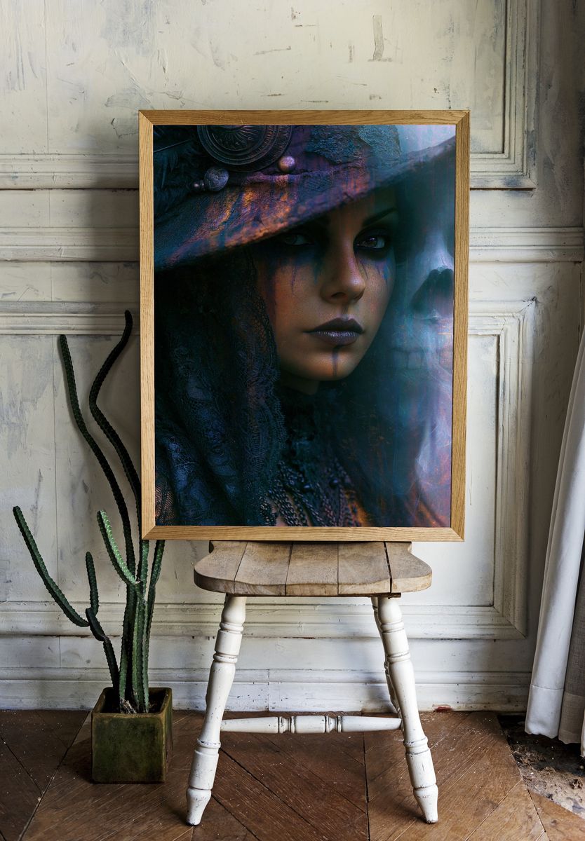 Elf Sorceress Digital Art Poster. — room view 1