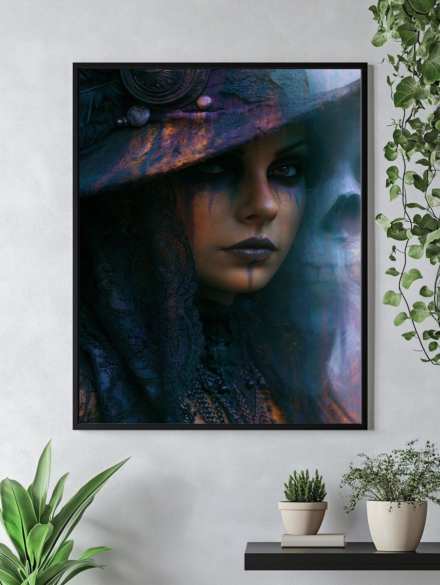 Elf Sorceress Digital Art Poster. — room view 4