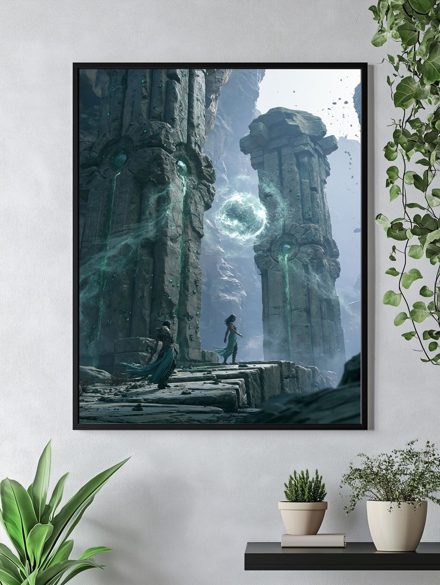 Mystic Ruins Portal Fantasy Print. — room view 4