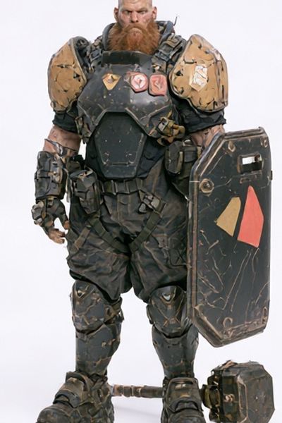 Armored Warrior Portrait Print.