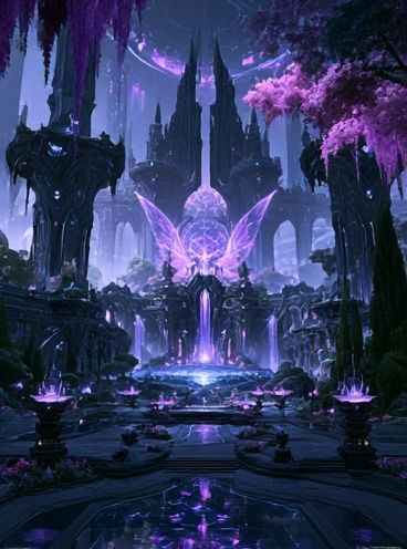 Ethereal Fantasy Temple Poster. poster — illustration art