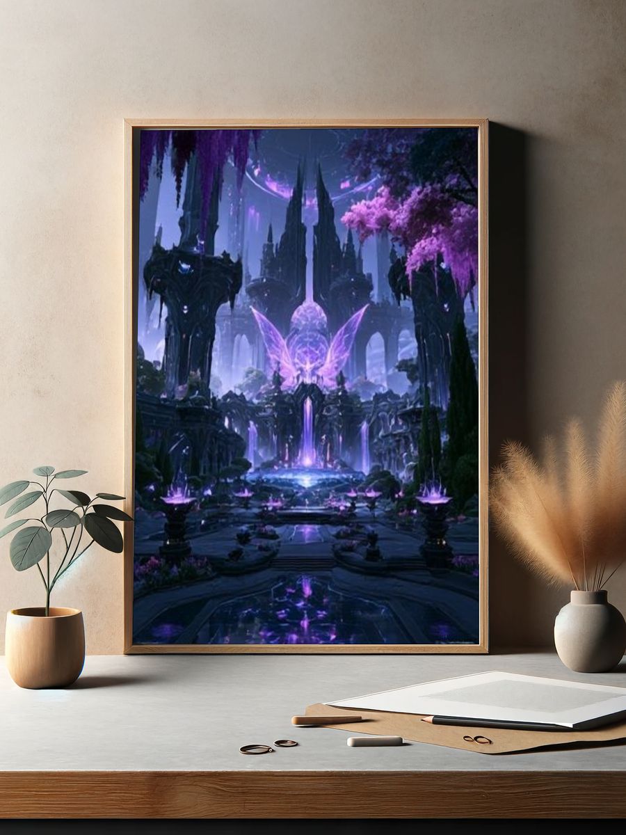 Ethereal Fantasy Temple Poster. — room view 2