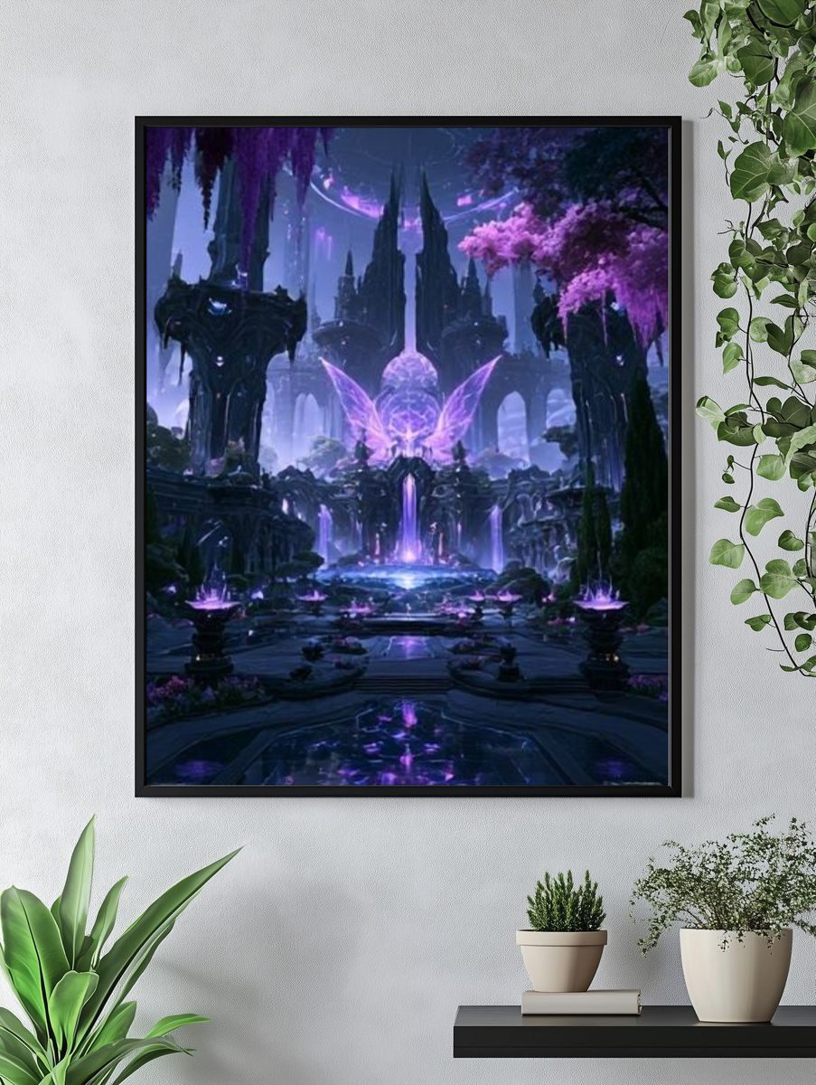 Ethereal Fantasy Temple Poster. — room view 4