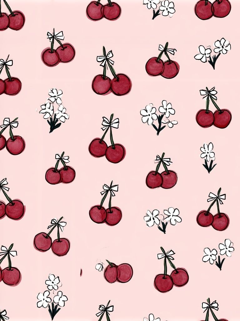 Cherry Blossom Pattern Poster. poster — illustration art